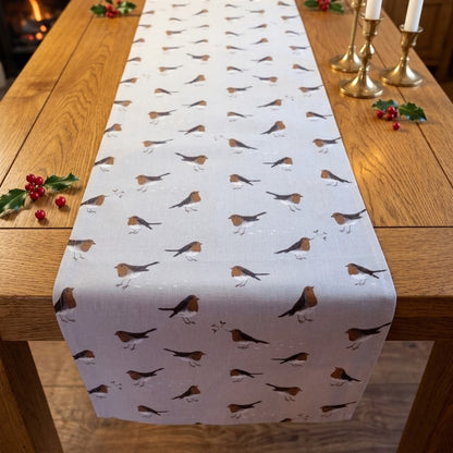 Sophie Allport Robin Neutral Weihnachtstischläufer