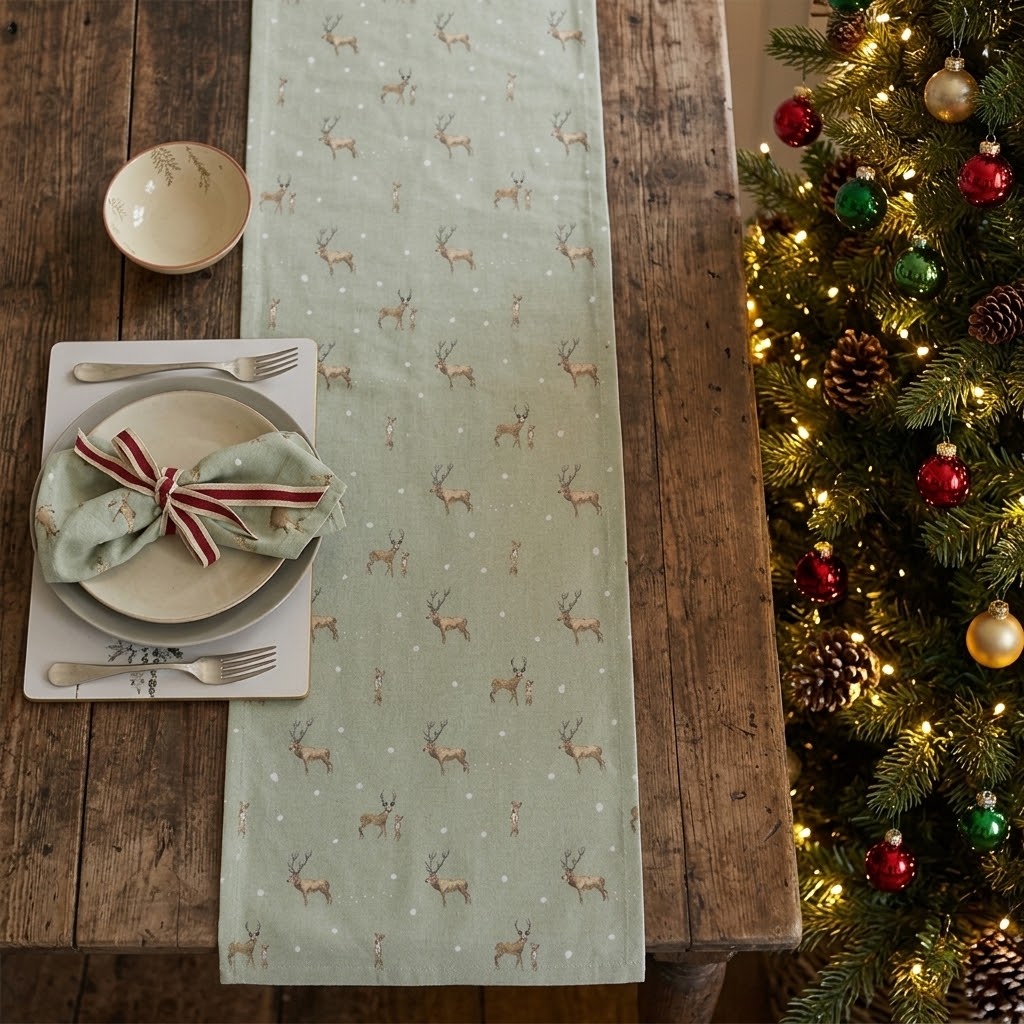 Sophie Allport Christmas Stags Table Runner