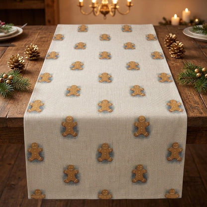 Gingerbread Man Christmas Table Runner
