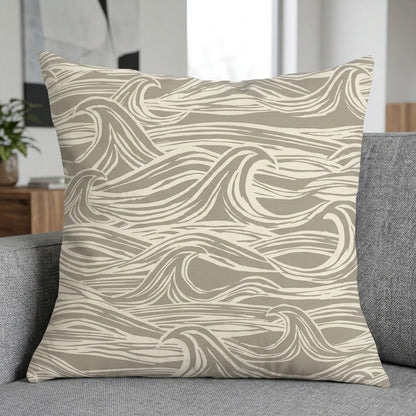 Ocean Waves Surf Grey Cushion Cover – Coastal Nautical Design