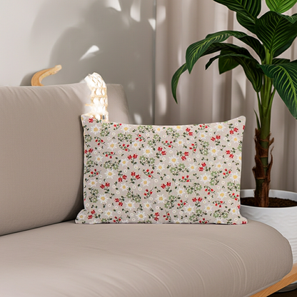 Edelweiss Natural Cushion Cover , Floral  Pillow cover , Throw Pillow , Scatter Cushions , Cushion Cover UK