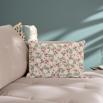 Edelweiss Natural Cushion Cover , Floral  Pillow cover , Throw Pillow , Scatter Cushions , Cushion Cover UK