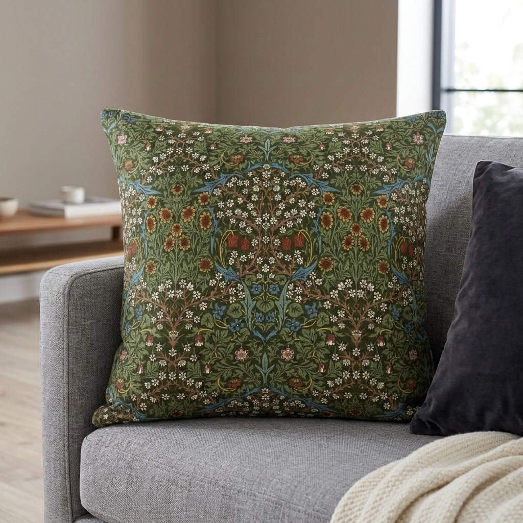 William Morris Blackthorne Forest Cushion Cover
