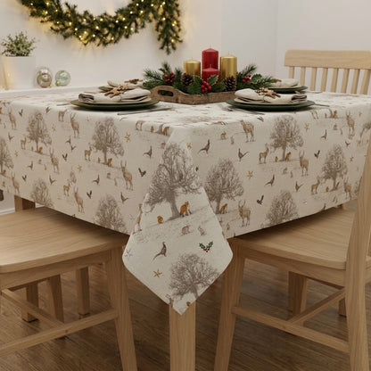 Tatton Autumn Woodland Christmas Tablecloth