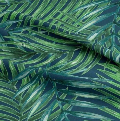 Palm Tree Leaves Coated Outdoor Water Repellent Tablecloth Available In Many Sizes