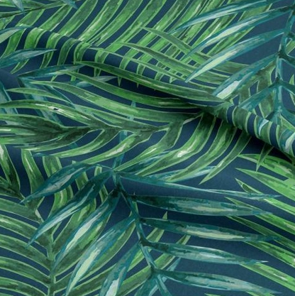 Palm Tree Leaves Coated Outdoor Water Repellent Tablecloth Available In Many Sizes