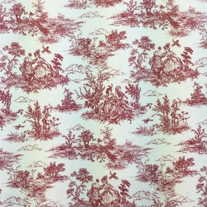 Toile de Jouy Vintage französische rote Tischdecke