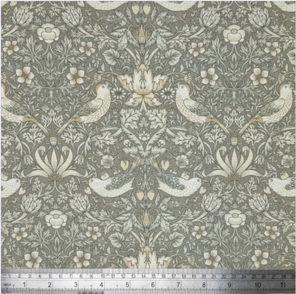 William Morris Strawberry Thief Natural Coated Tablecloth