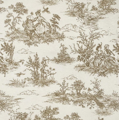 Natürlicher Vintage Französischer Toile De Jouy Kissenbezug