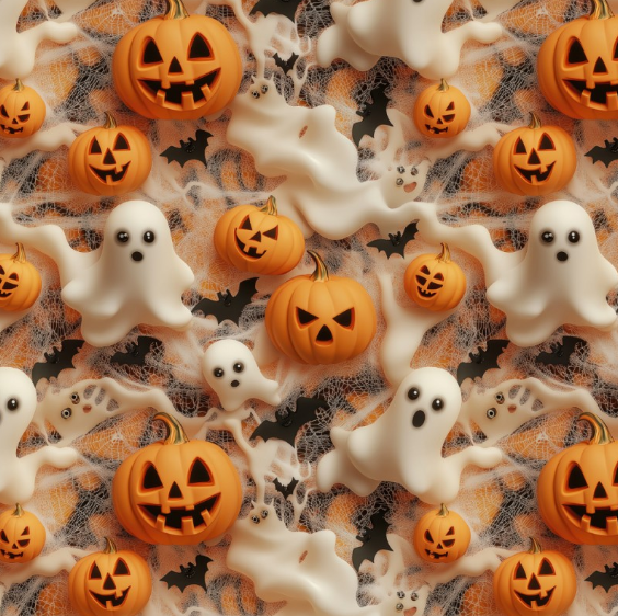 Jack O’Lantern Bats Halloween Tablecloth