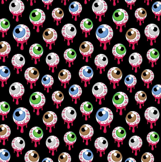 Gory Blood Soaked Eyeballs Halloween Tablecloth