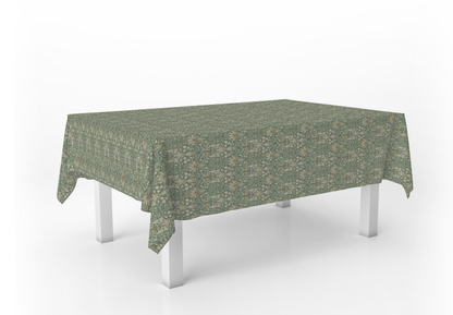 William Morris Snakeshead Forest Green Cotton Tablecloth