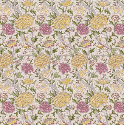 Tischdecke aus Baumwolle mit Orchideen- und Butterblumenmuster von William Morris
