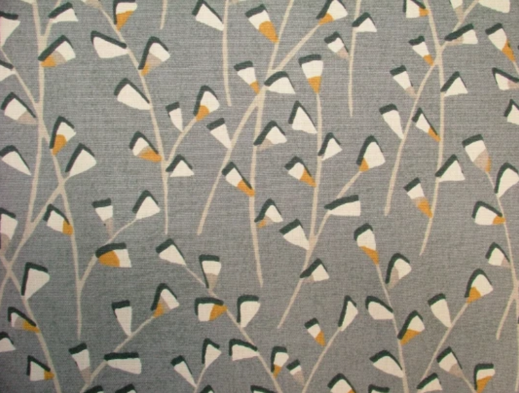 Modern Grey Floral Pattern Tenby Mineral Cushion Cover