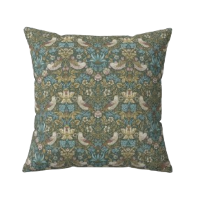 William Morris Strawberry Thief Teal Cushion Cover