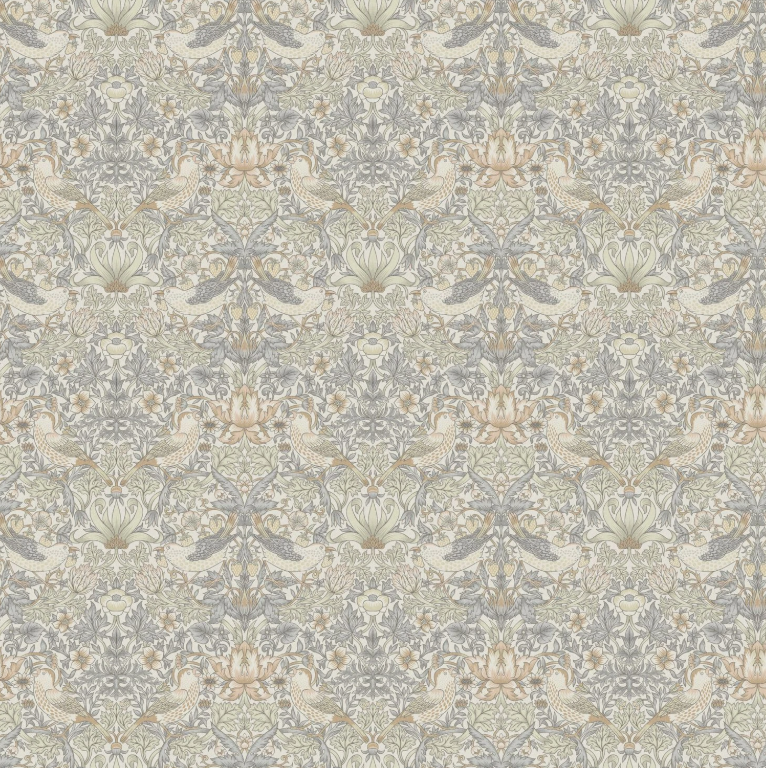 William Morris Strawberry Thief Natural Cushion Cover