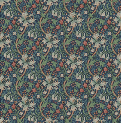 William Morris Golden Lily Floral Jewel Cushion Cover