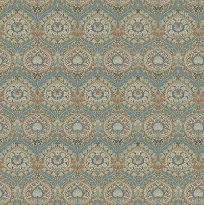 William Morris Eden Floral Azure Blue Cushion Cover