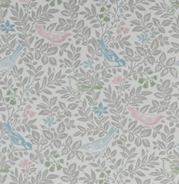 Bird Song Floral Pastel Cushion Cover