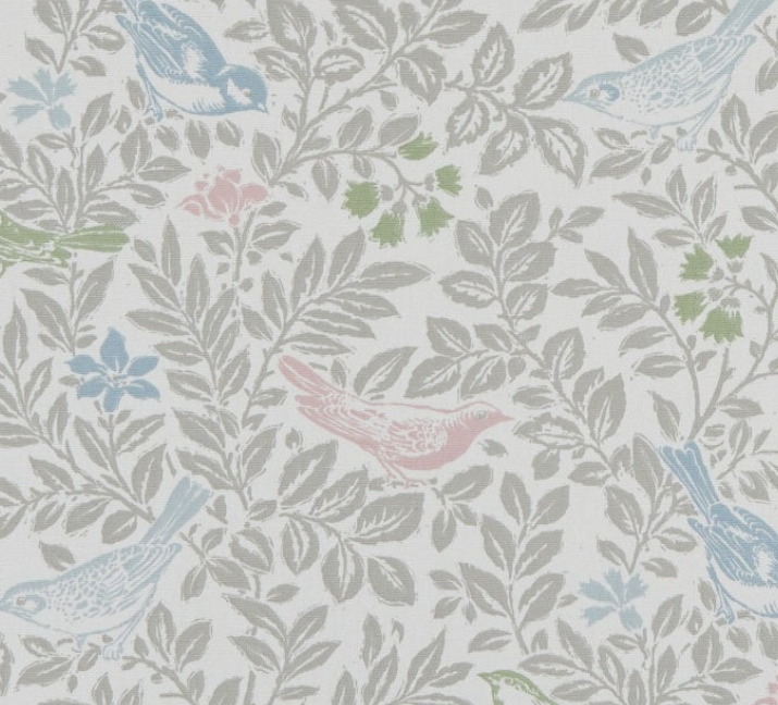 Bird Song Floral Pastel Cushion Cover