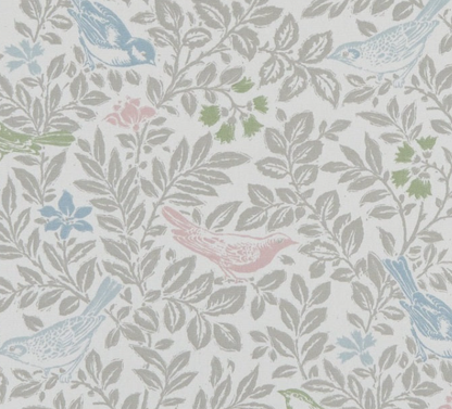 Bird Song Floral Pastel Cushion Cover