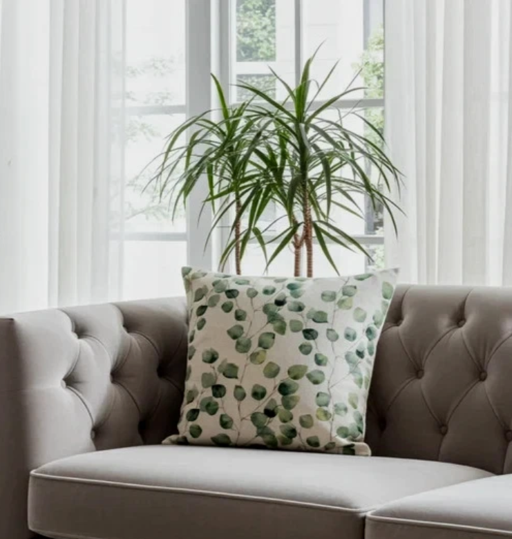 Eucalyptus Leaf Green Cushion Cover