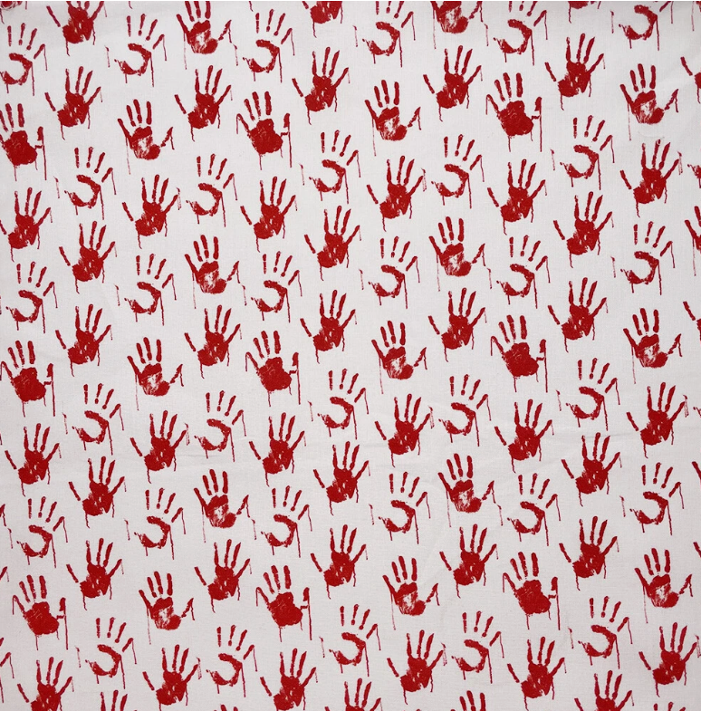 Blood Handprints Halloween Tablecloth