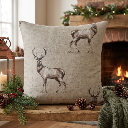 Glencoe Stags Christmas Cushion Cover