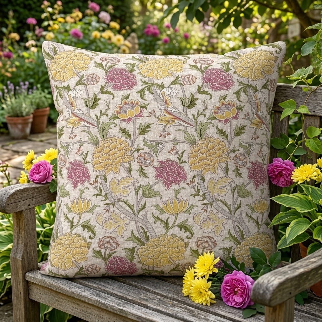 William Morris Cray Floral Stardust Cushion Cover