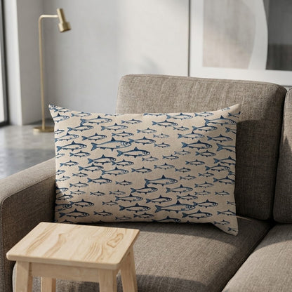 Abstract Fish Cushion Cover , Sardine Cushion Cover , Scandi Fish Cushion Cover , Throw Pillow , Scatter Cushions , Cushion Cover UK