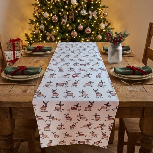 Santa Rudolph Christmas Table Runner
