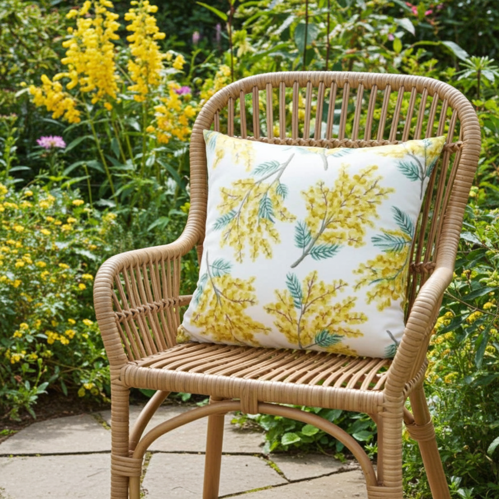 Cath Kidston Mimosa Blossom Citrine Cushion Cover