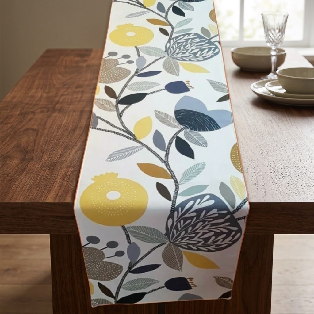 Pomegranate Trail Ochre Table Runner