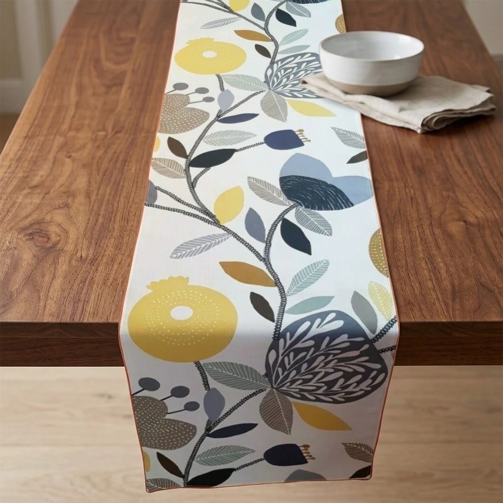 Pomegranate Trail Ochre Table Runner