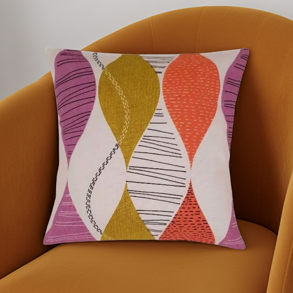 Modern Wave Pattern Cushion Cover