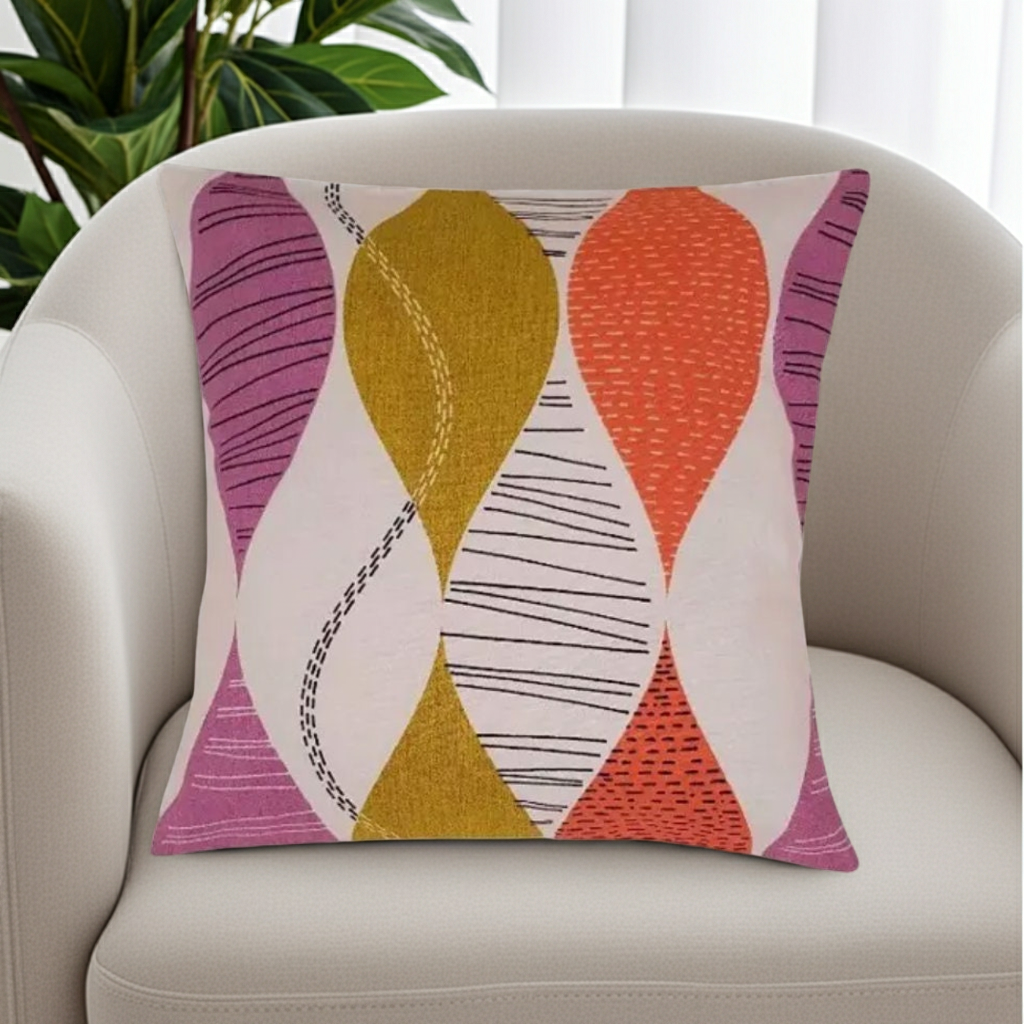 Modern Wave Pattern Cushion Cover