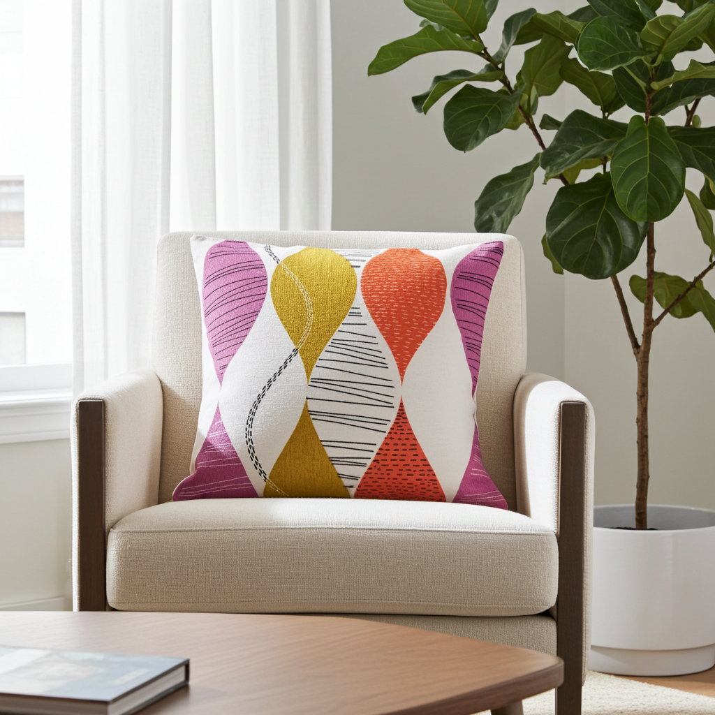 Modern Wave Pattern Cushion Cover
