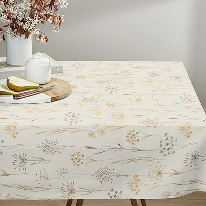 Dried Flowers Light Beige Tablecloth