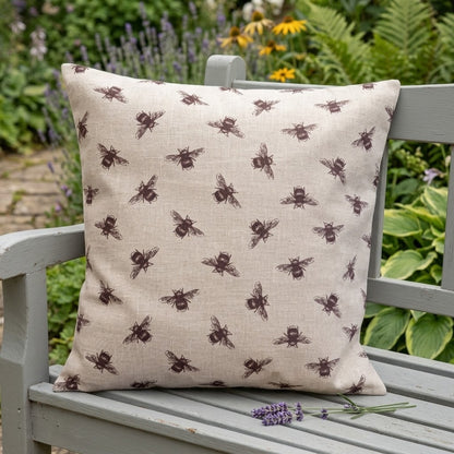 Busy Bees Bumblebee Purple Cushion Cover