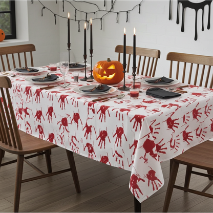 Blood Handprints Halloween Tablecloth