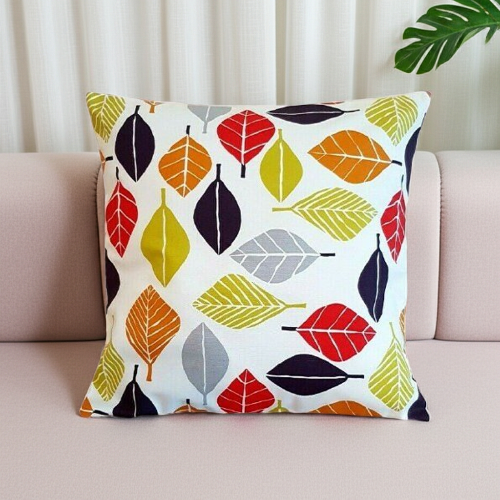 Kissenbezug 25, 30, 35, 40, 43, 46, 46, 51, 56, 61, 66 cm, Prestigious Textiles, Tutti-Frutti-Herbstblatt-Design, handgefertigt, 100 % Baumwolle