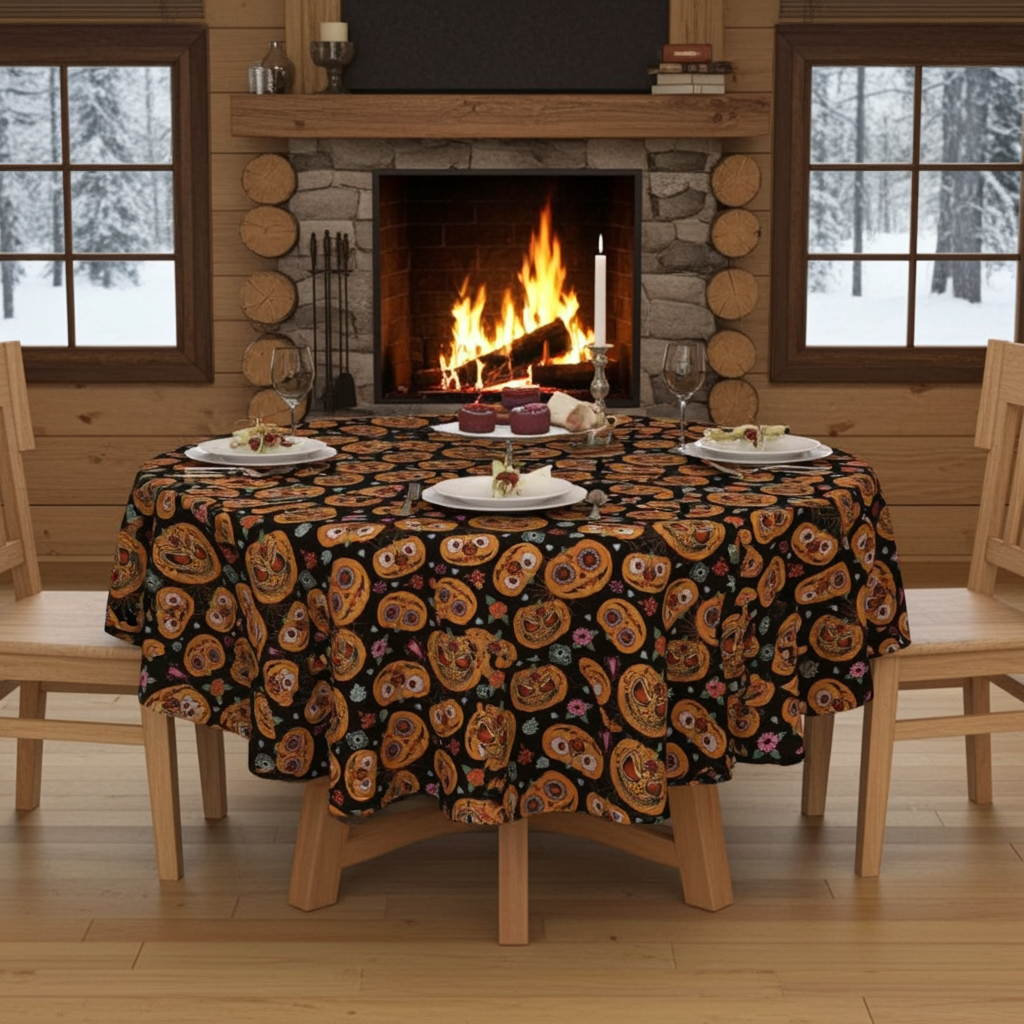 Jekyll & Hyde Pumpkins Halloween Tablecloth