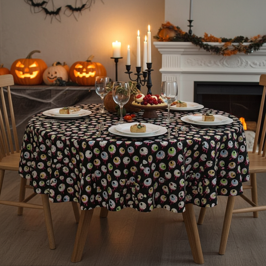 Gory Blood Soaked Eyeballs Halloween Tablecloth