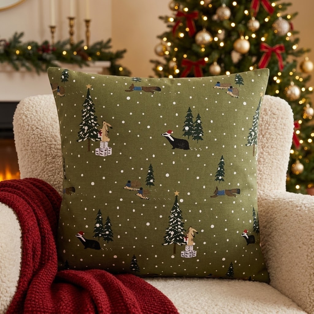 Sophie Allport Festive Forest Christmas Cushion Cover
