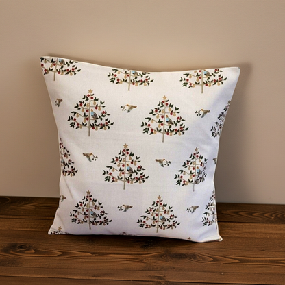Sophie Allport Partridge Stone Christmas Cushion Cover