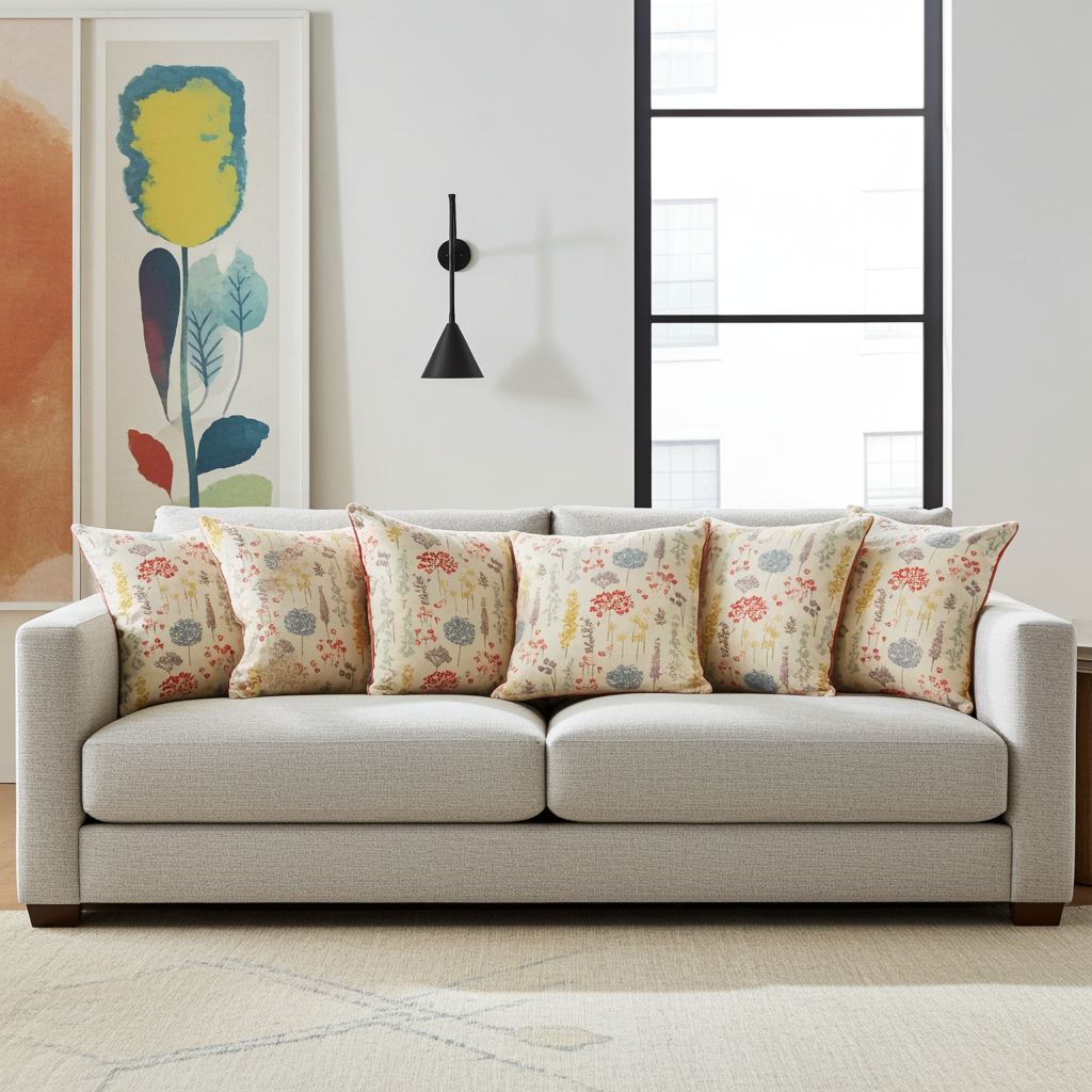 Dandelion Floral Wildflowers Cushion Cover