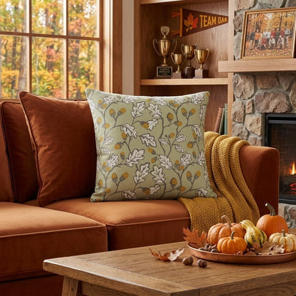 Acorn Trail Sage Green Cushion Cover
