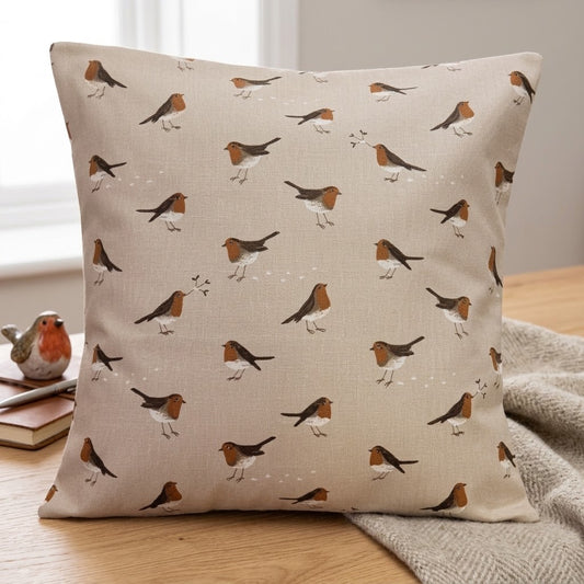 Sophie Allport Robin Neutral Cushion Cover