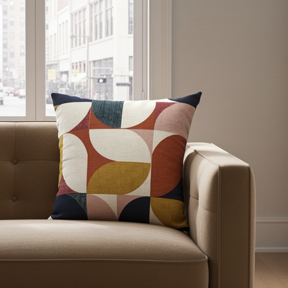 Reno Retro Geometric Cushion Cover