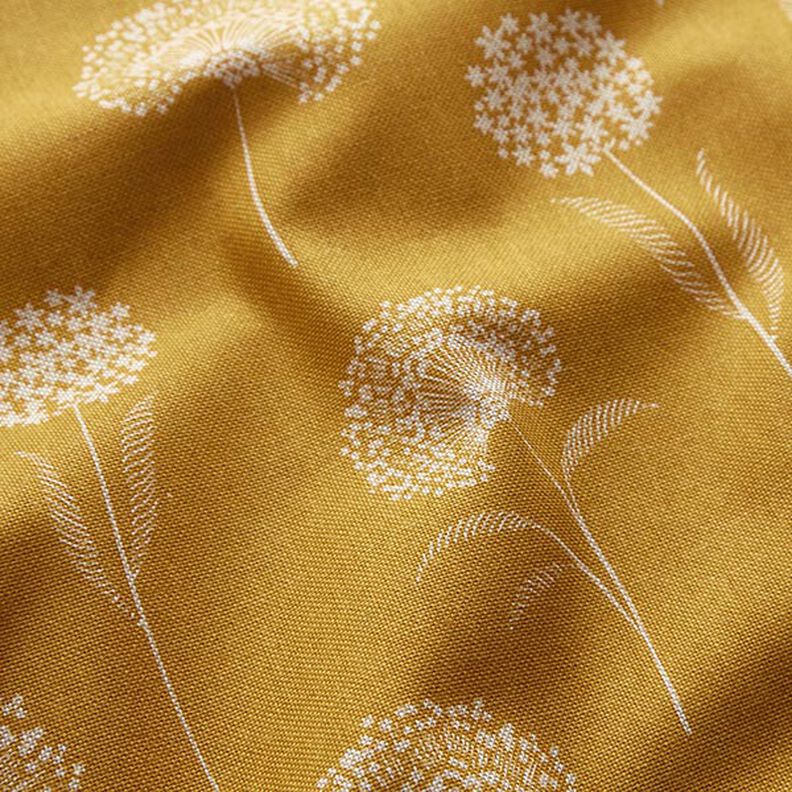 Dandelions Natural Curry Yellow Tablecloth Available In Many Sizes